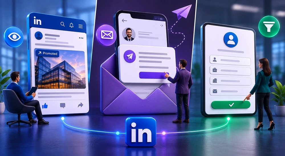 The main LinkedIn ad formats
